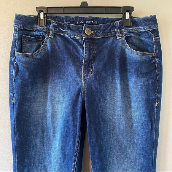 Lane Bryant Dark Wash Genius Fit Flare Jeans - Picture 3 of 8